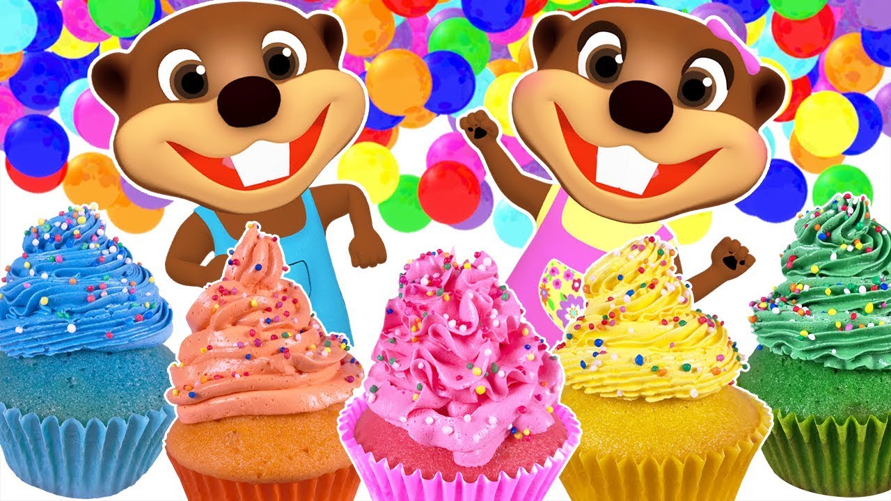 Learn Colors with Colorful Cupcakes | Teach How to Make Cupcakes for Kids | ABC Song & Colors Chant