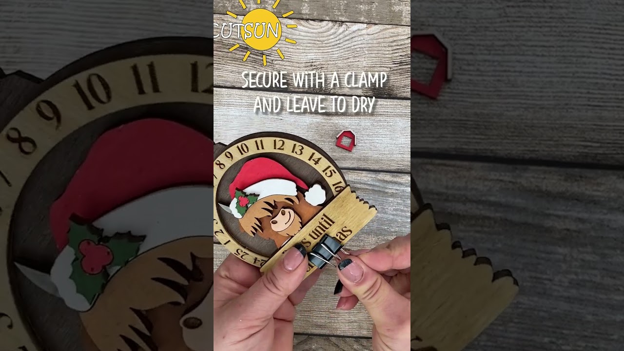Assembling Instructions for the Highland cow Countdown ornament