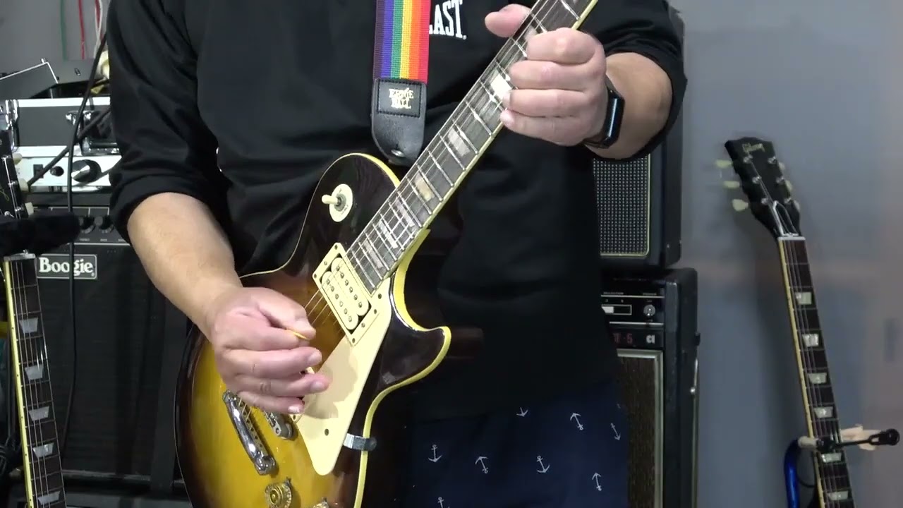 【kissy's ”Junk” Guitar Collections】AriaProII LS 400 1980年 ペグ破損＞交換 EXTRA 2ピックアップ　一発撮り 即興アドリブギター 002