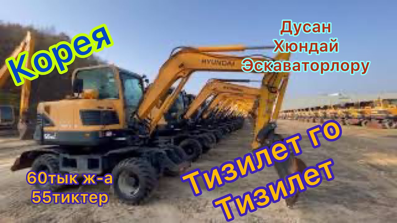 Экскаватор баалары/55 жана 60 тык экскаваторлор/ колесный и гусеничный экскаваторы/ 11.06.2021