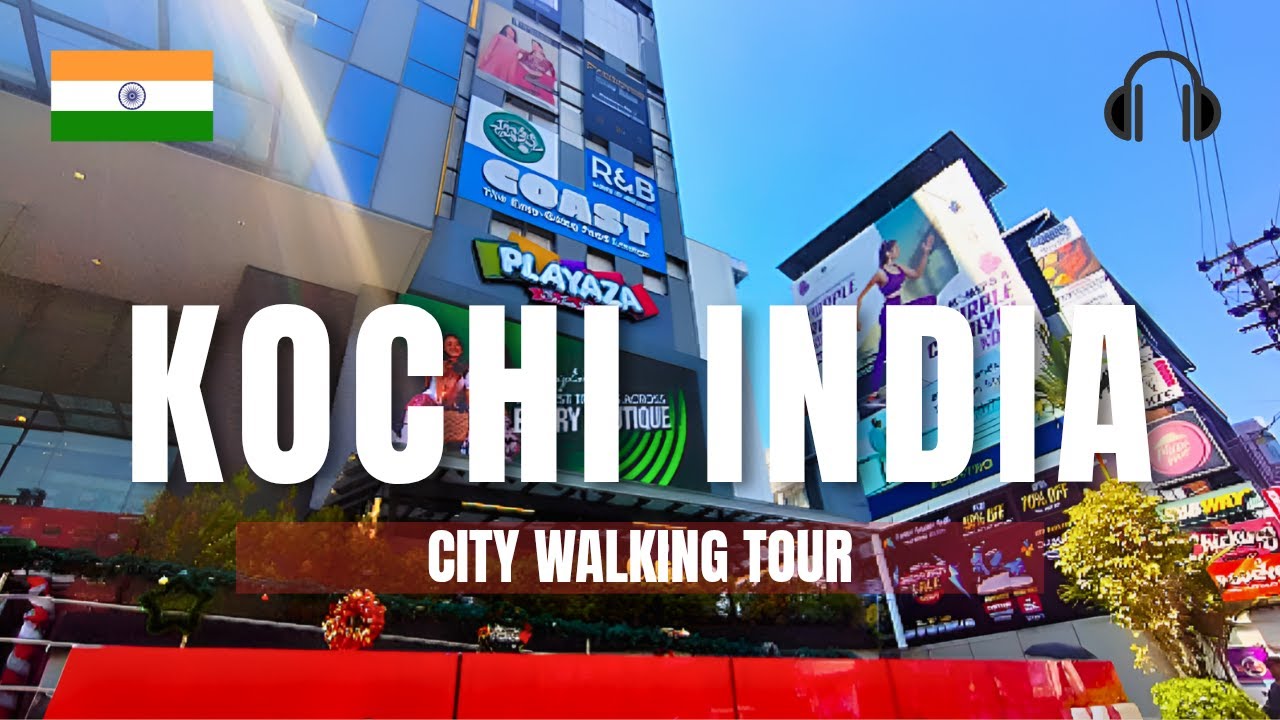 Kochi City Walking Tour 🇮🇳 | M.G. Road Ernakulam | Real Sounds | EP30