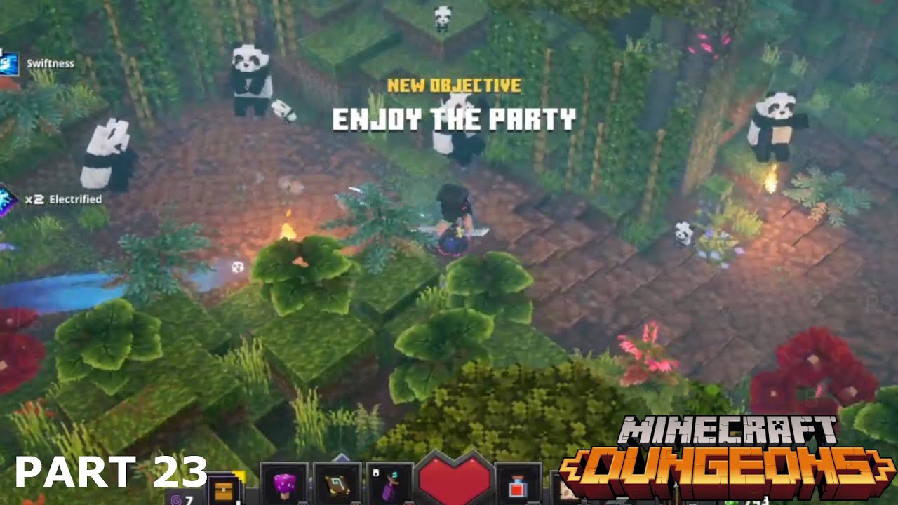 Minecraft Dungeons |Gameplay Walkthrough Part 23 |Panda Plateau Mission ! Jungle Awakens DLC