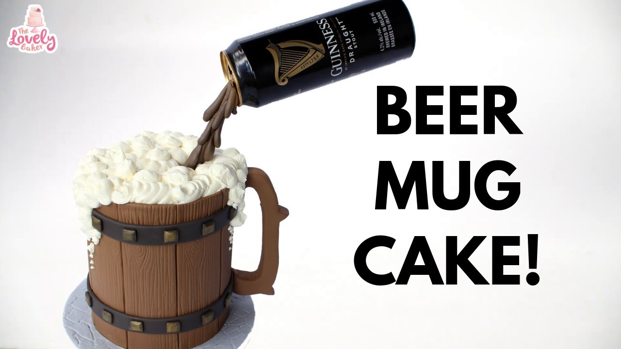 Gravity Defying Beer Mug Cake Tutorial! St. Patricks Day Guinness Cake