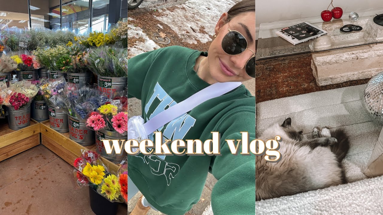 PRODUCTIVE WEEKEND VLOG: New Furniture, Trader Joes Haul, Yoga, Hello Fresh, Self-Care, & more!