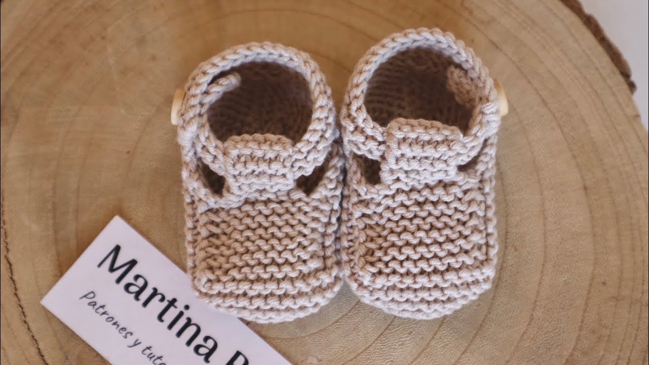 SANDALIAS DE PUNTO PARA BEBÉ | CÓMO TEJER SANDALIAS DE BEBE PASO A PASO #dosagujas