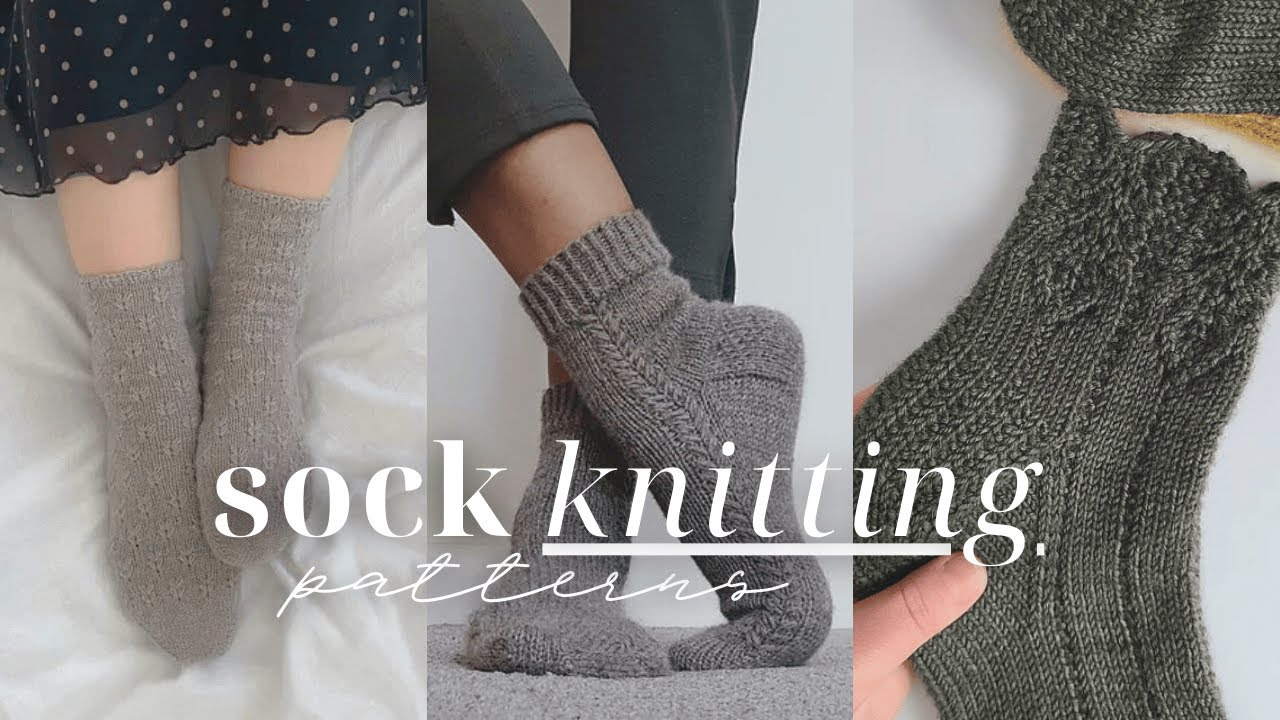 14 cozy sock knitting patterns for all seasons 🌻🍄 cables, lace, and texture