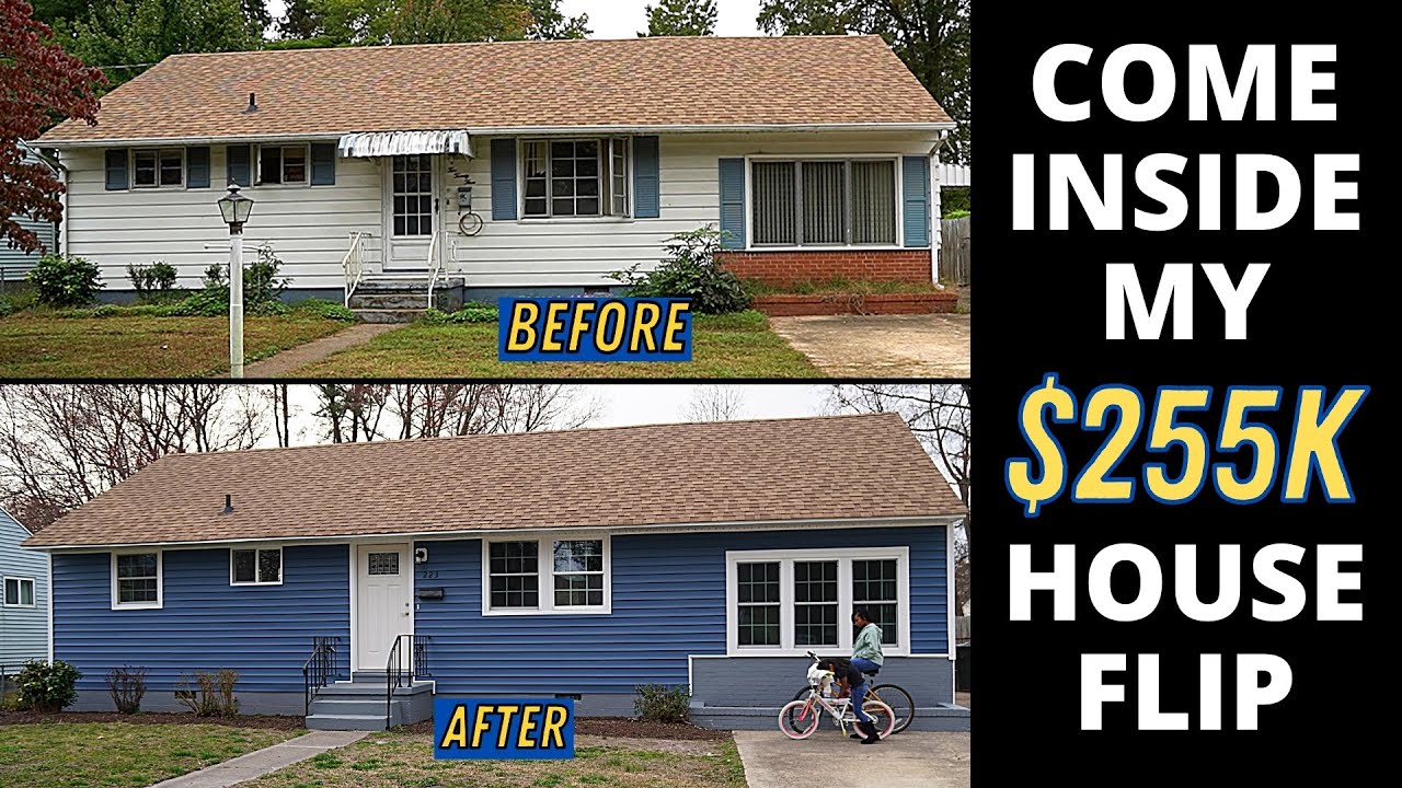 before and after $255,000 house fix and flip-numbers-big profit