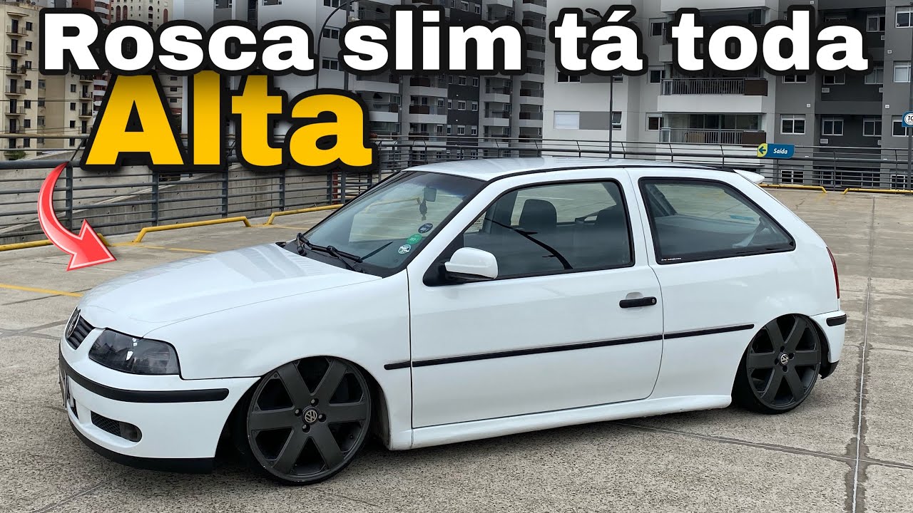 Gol G3 rebaixado com rodas 18 , suspensão Rosca slim