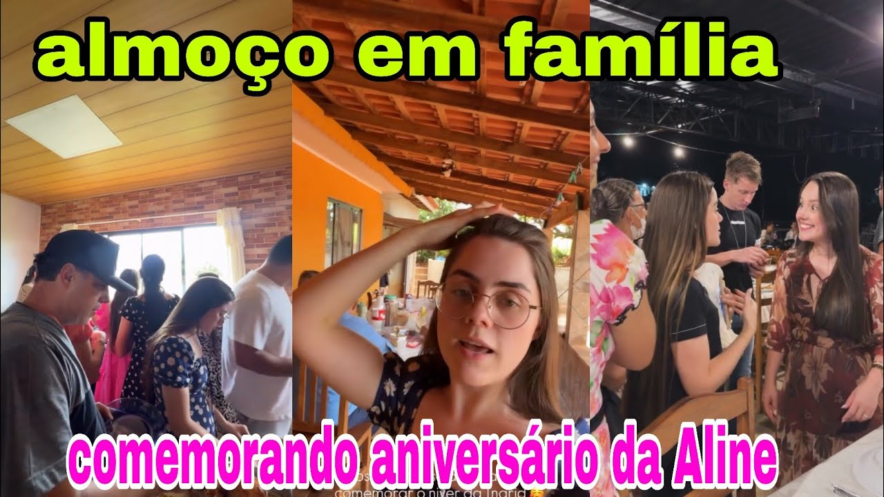 🌟 Emily Mazetto almoço em família no sítio+comemorando aniversário da Aline 