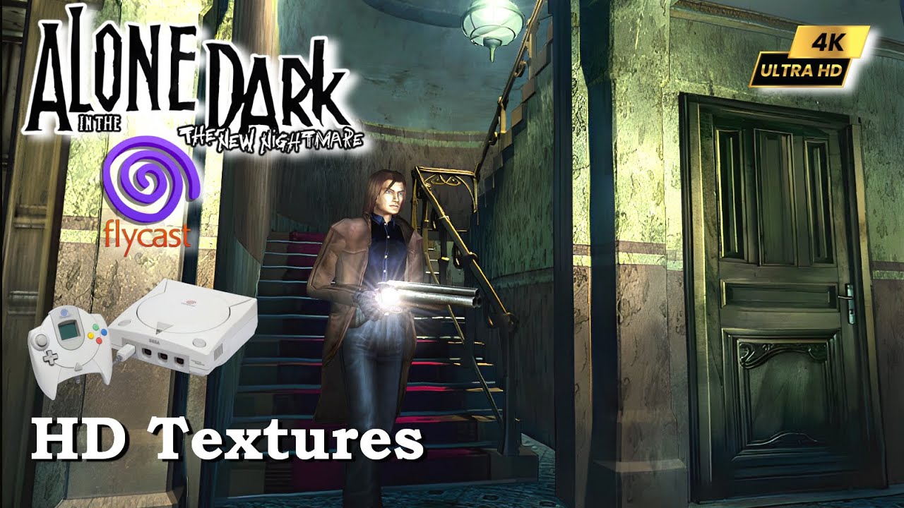 Alone in the Dark: The New Nightmare | Dreamcast HD Textures | Flycast CI Builds | 4K 60FPS