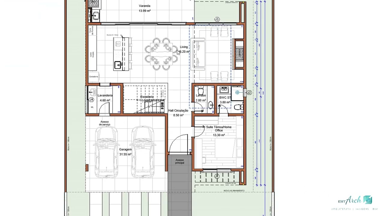 Qual a forma certa de cotar em um projeto arquitetônico? (Planta Baixa)