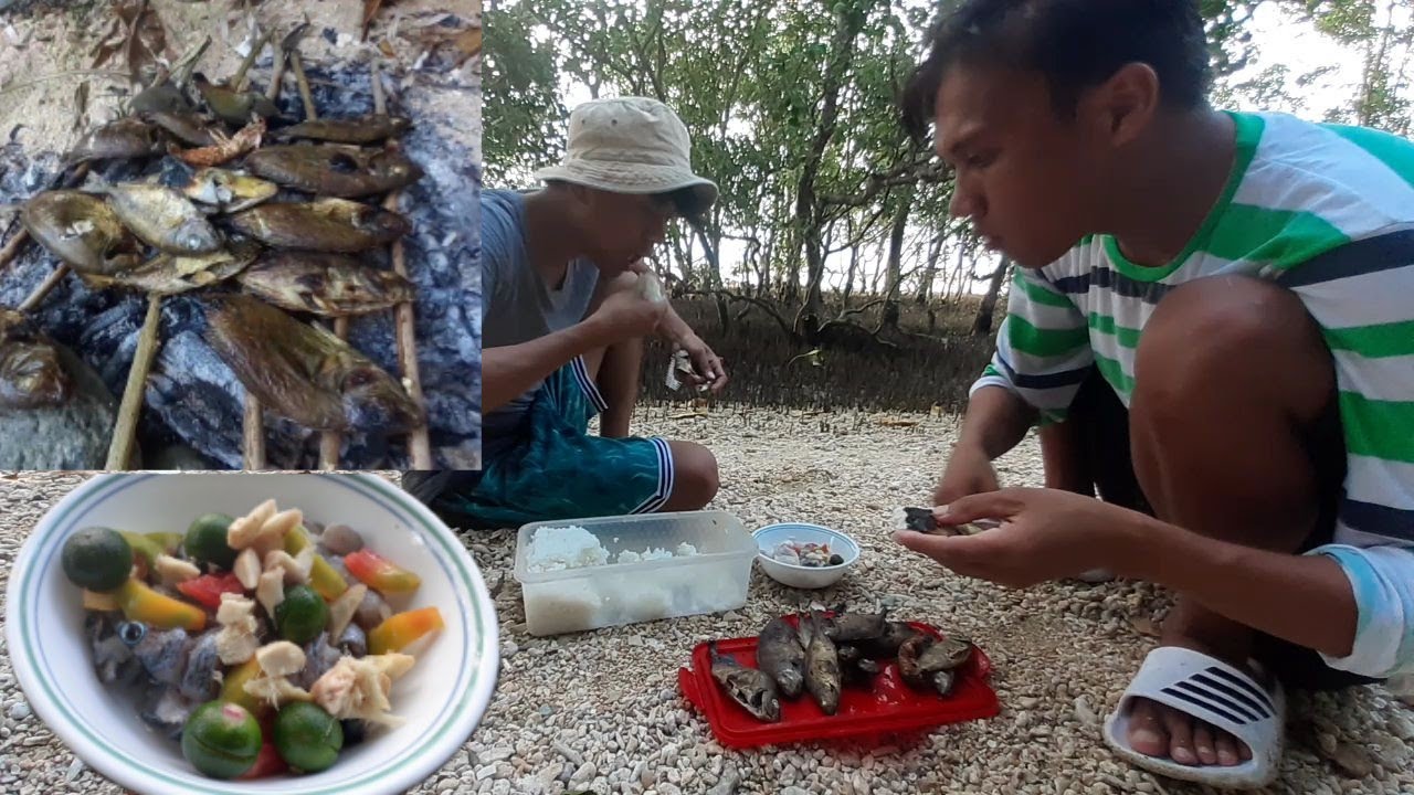 Net fishing catch and cook| kinilaw at inihawng danggit