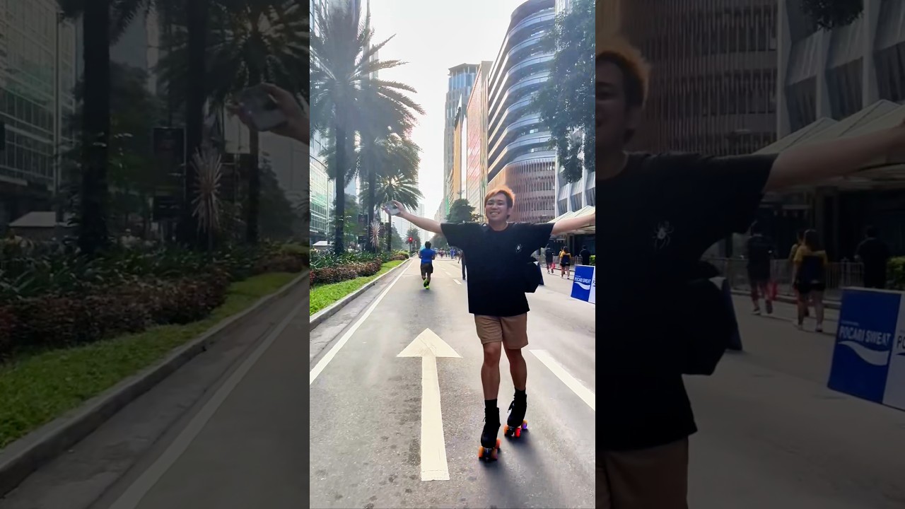 Просто случайное катание на коньках воскресным утром. #JetSk8Tour #rollerskating