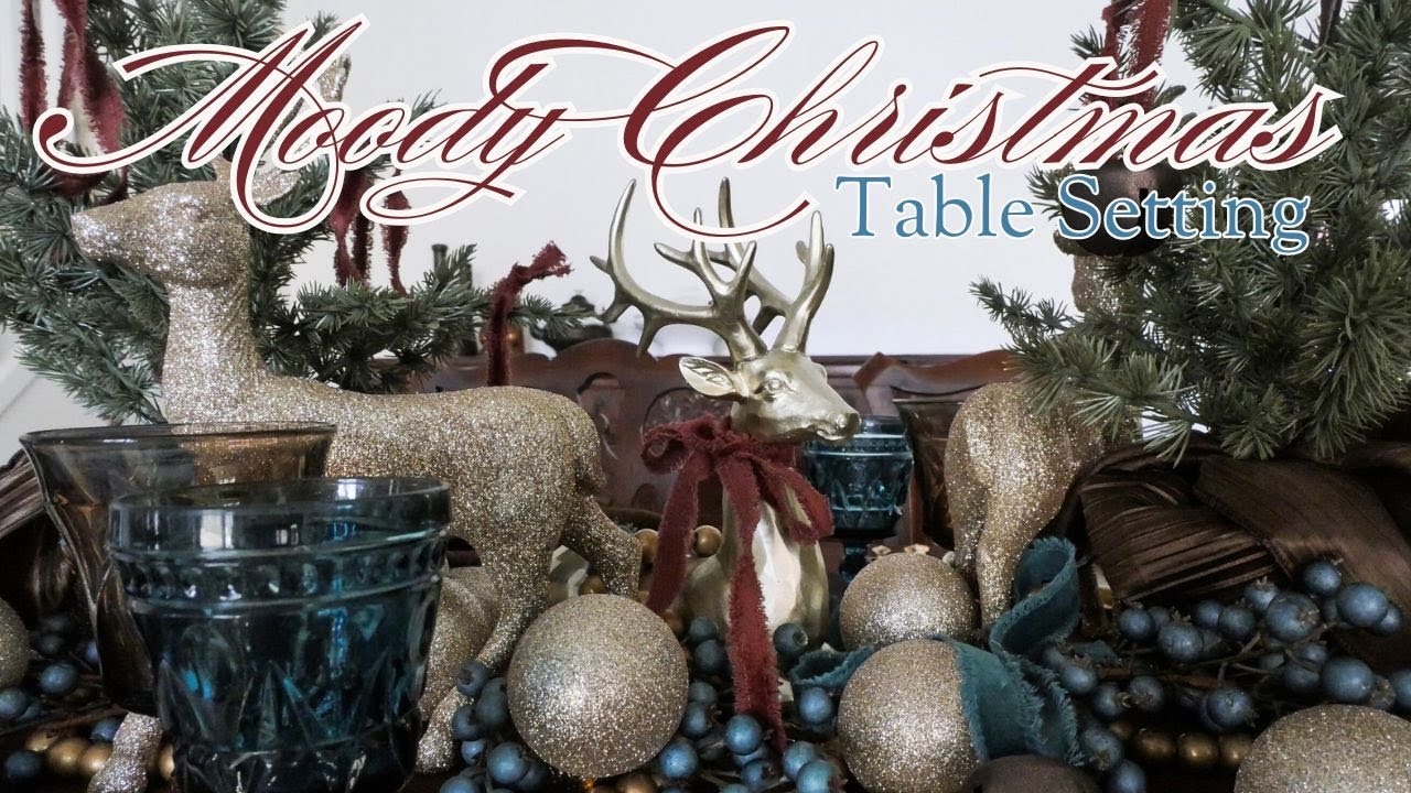 Moody Christmas Tablescape Idea ~ Jewel Tone Christmas Table Setting ~ Part 1