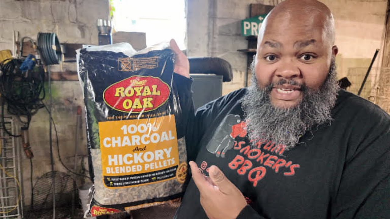 Trying Royal Oak Charcoal and Hickory Pellets on the LSG Pellet Cabinet Smoker -  SDSBBQ
