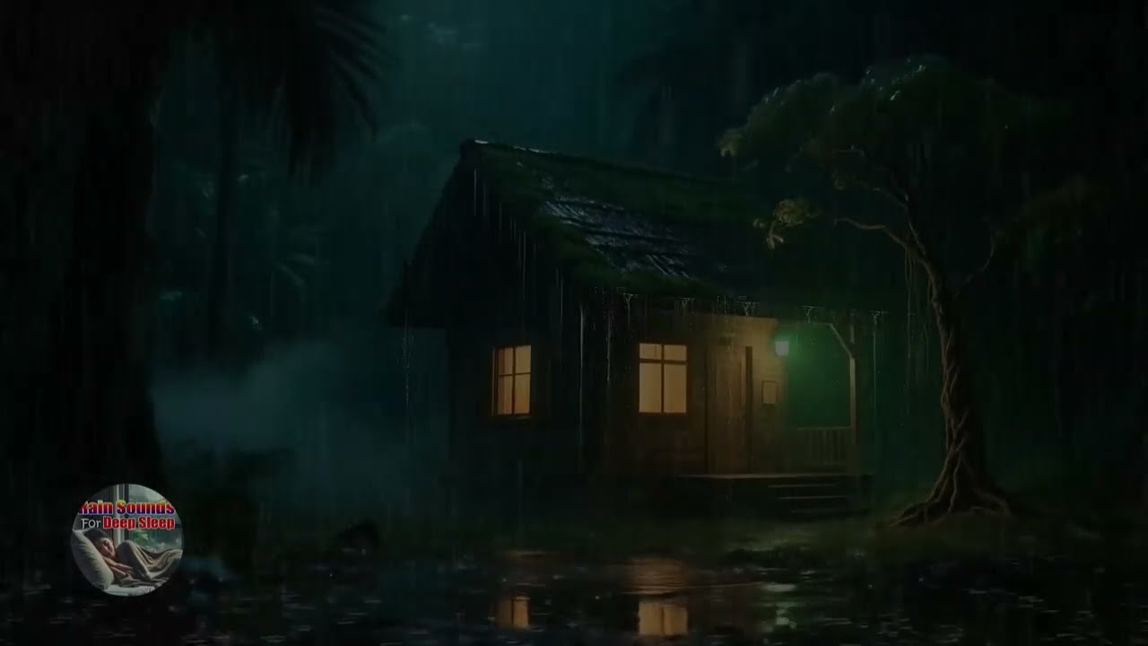 Deep Sleep Tonight  Rain and Thunder Sounds in the Woods for Total Relaxation 🌧️⚡