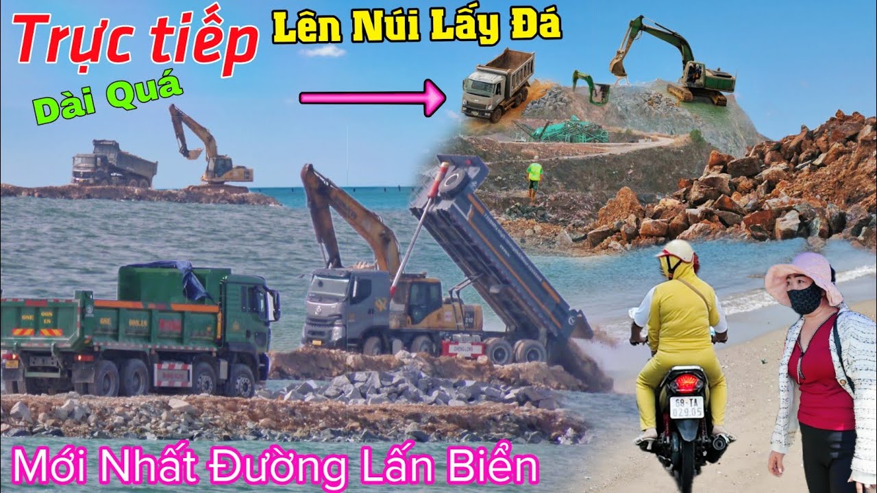 Trực tiếp mới nhất độc chiêu cảnh lấy đá trên đỉnh núi, quá dài đường lấn biển Hà Tiên 