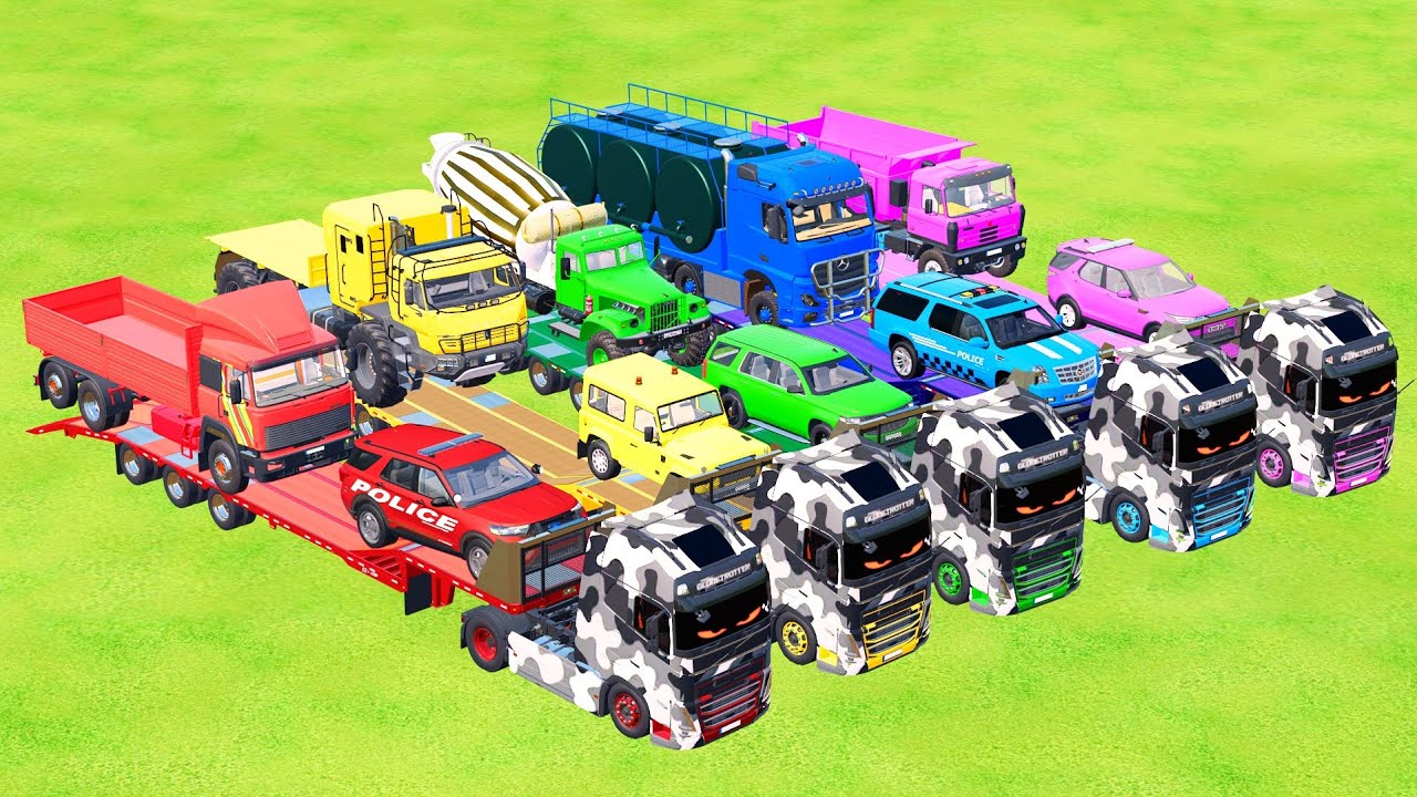 TRANSPORTING POLICE, HEAVY VEHICLE by MAN TRANSPORTER! Farming Simulator 22