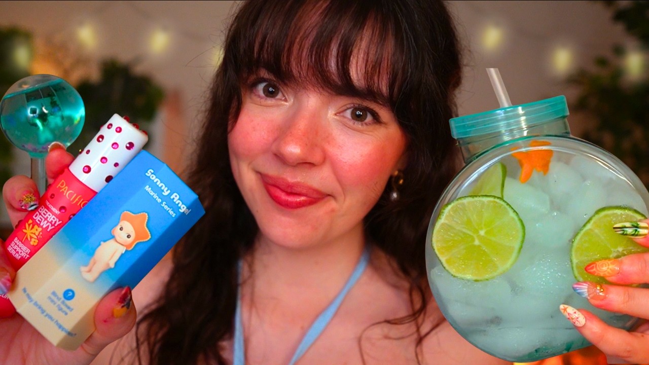 ASMR Cozy Personal Attention for Sleep and Loneliness☀️✨(skincare, pampering, summer toys)