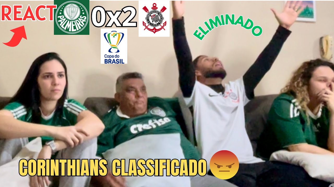 REACT PALMEIRAS 0x2 CORINTHIANS MELHORES MOMENTOS |Verdão é eliminado dentro de casa! #derby #react 