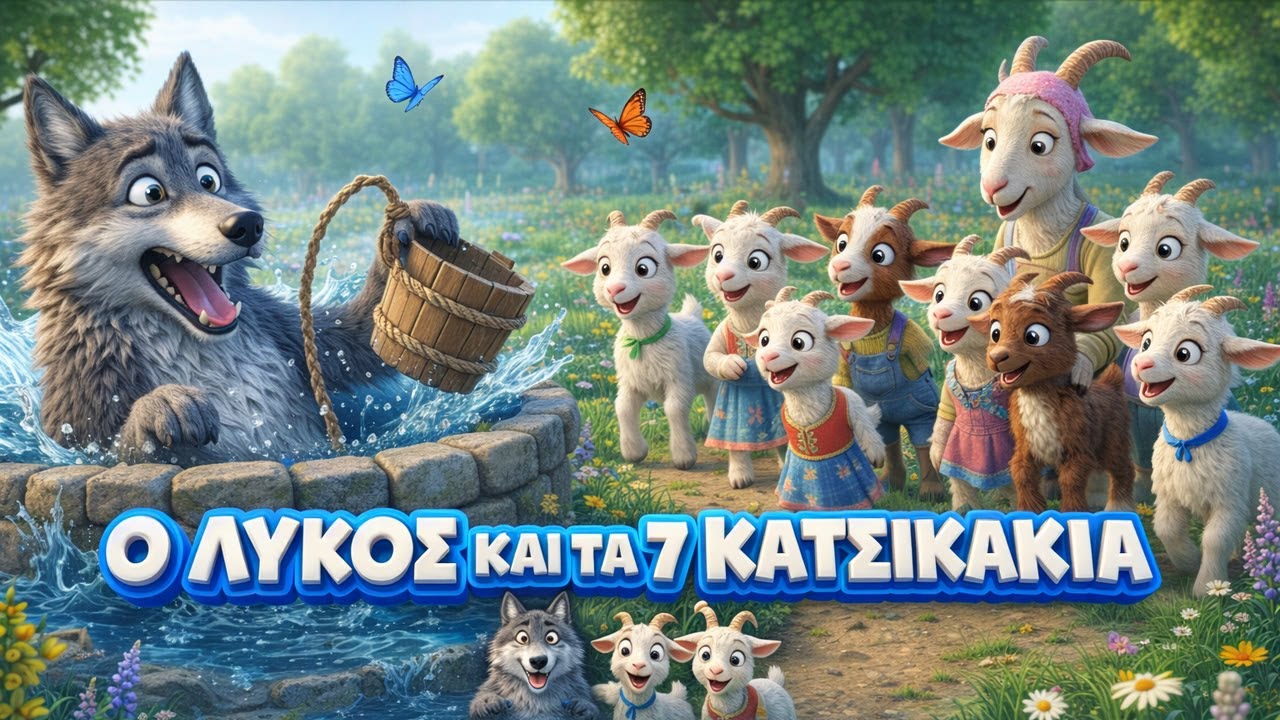 Ο Λύκος και τα 7 Κατσικάκια 🐺🐐 | Παραμύθι για Παιδιά στα Ελληνικά | Κινούμενη Ιστορία