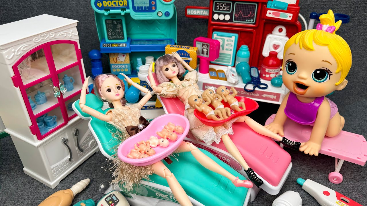 15 Minutes ASMR Unboxing of Doctor Toys, Famous Barbie Dolls, Ambulance, Doll Family