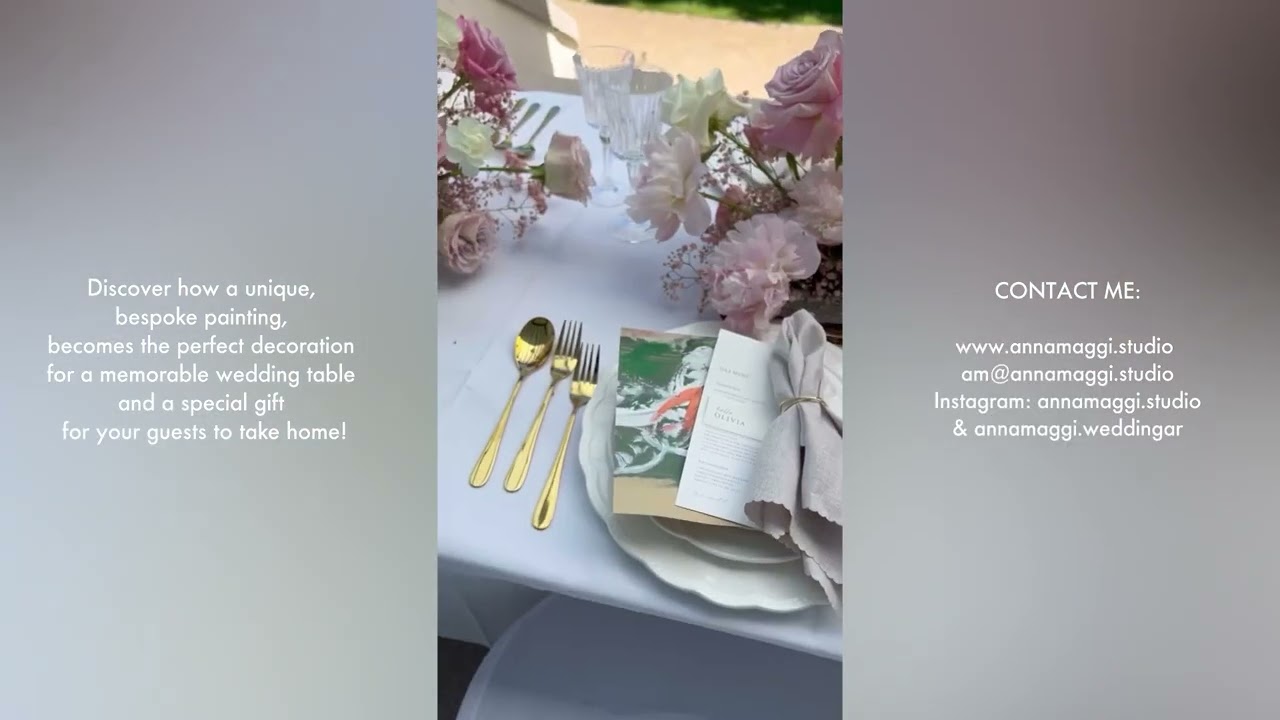 Live Wedding Painting Table Card