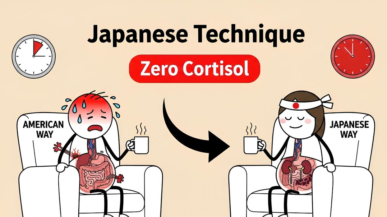 How to drop Cortisol to Force Your Body to Burn Visceral Fat (Japanese Evening Routine