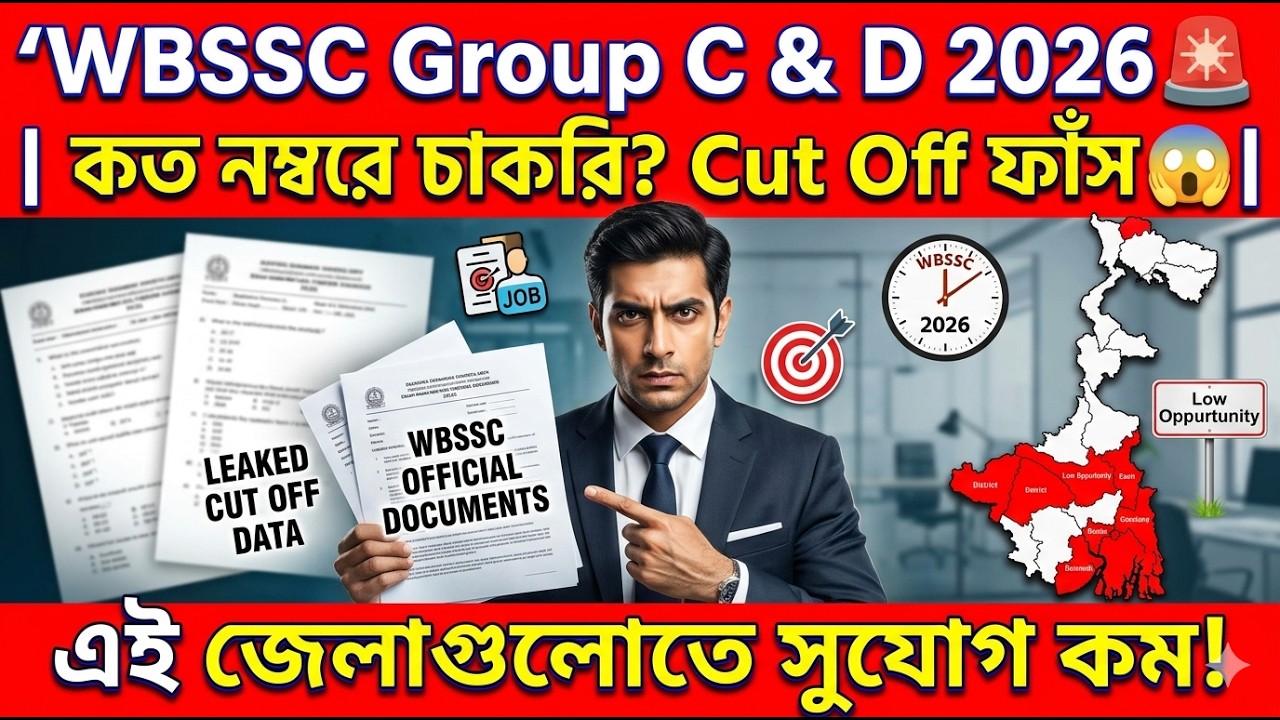 WBSSC Group C & D 2026 🚨 | কত নম্বরে চাকরি? Cut Off ফাঁস 😱 | এই জেলাগুলোতে সুযোগ কম! | POW Academy