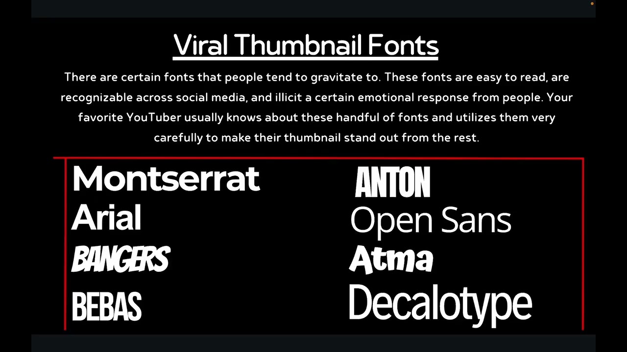 Top Viral Fonts for YouTube Thumbnails (2025 Edition)