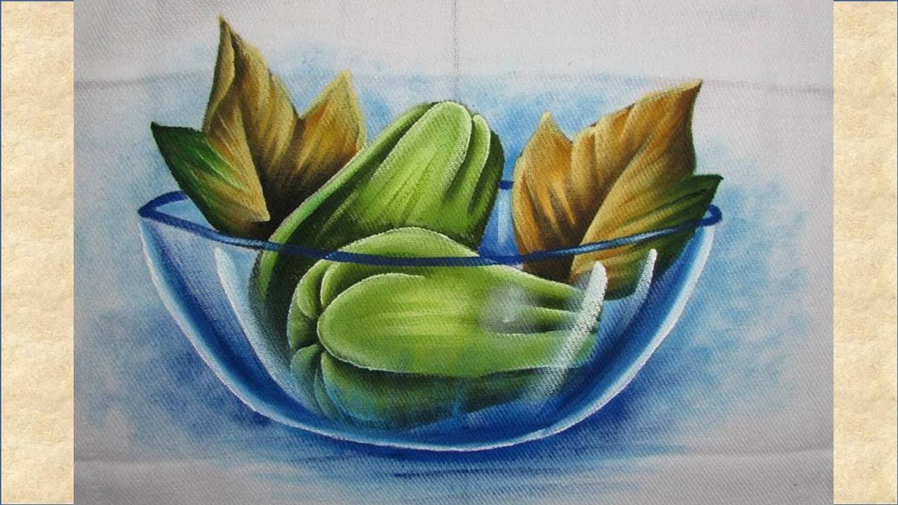 pintar en tela Chayote e transparencia
