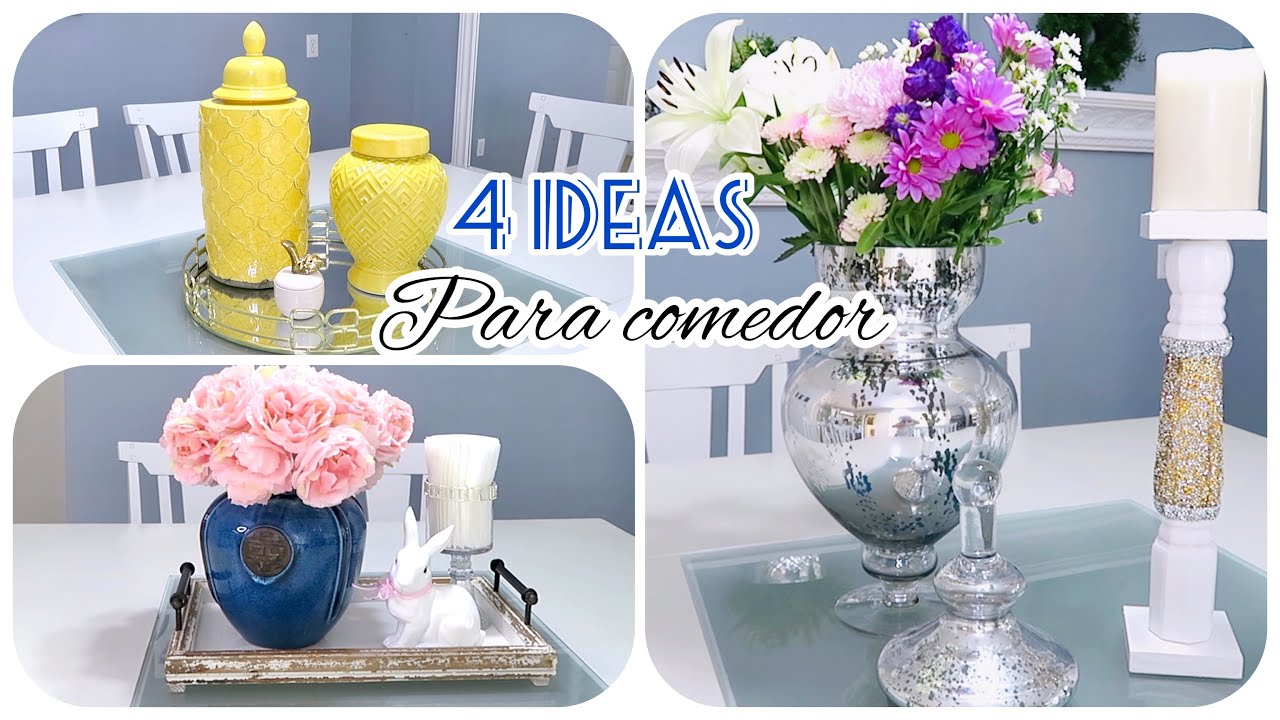 4 DECORACIONES PARA EL COMEDOR // JARRONES COMO CENTROS DE MESA #decoraciones2021