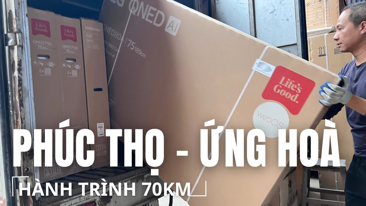 Một Đơn 2 Tivi: Mini Led LG 65QNED86 & Samsung 75Q7F Giá HẠ Hành Trình tới 70km Giao Hát Môn Ứng Hoà