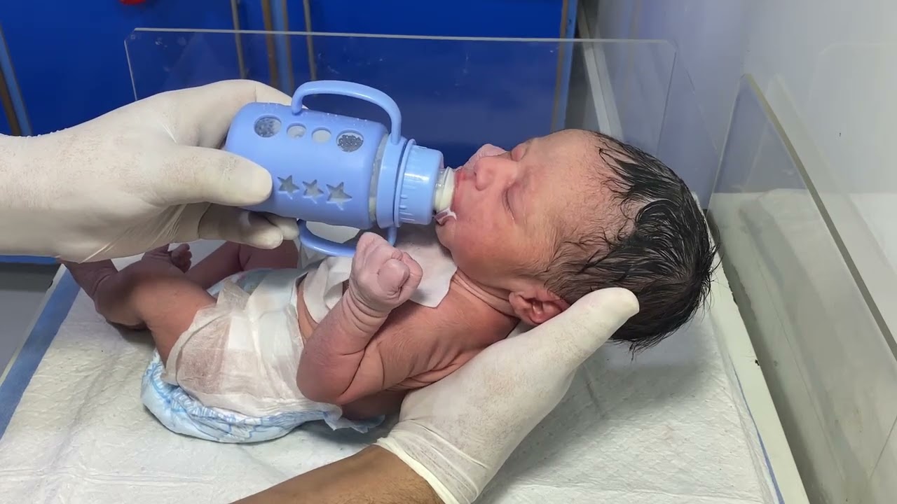 Cute Little Baby in NICU | Feeding Time with Nurse Love & Care 🤲❤️