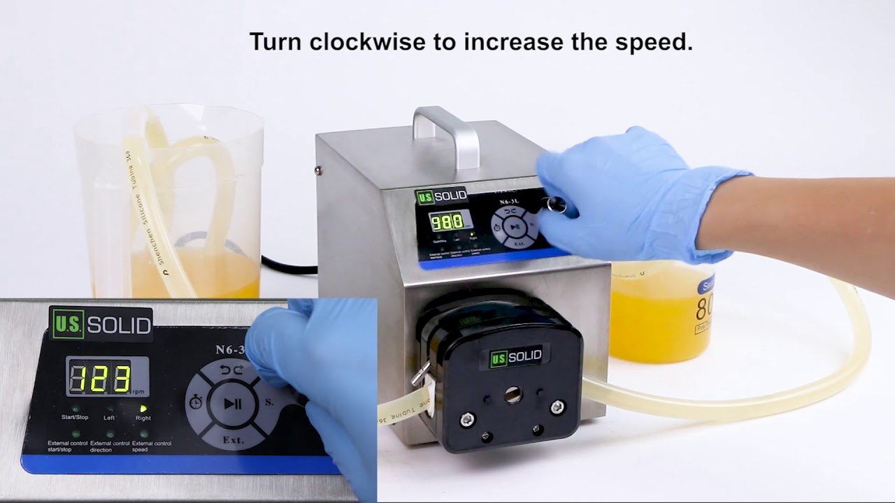 U.S. Solid M6-3L peristaltic pump Operation