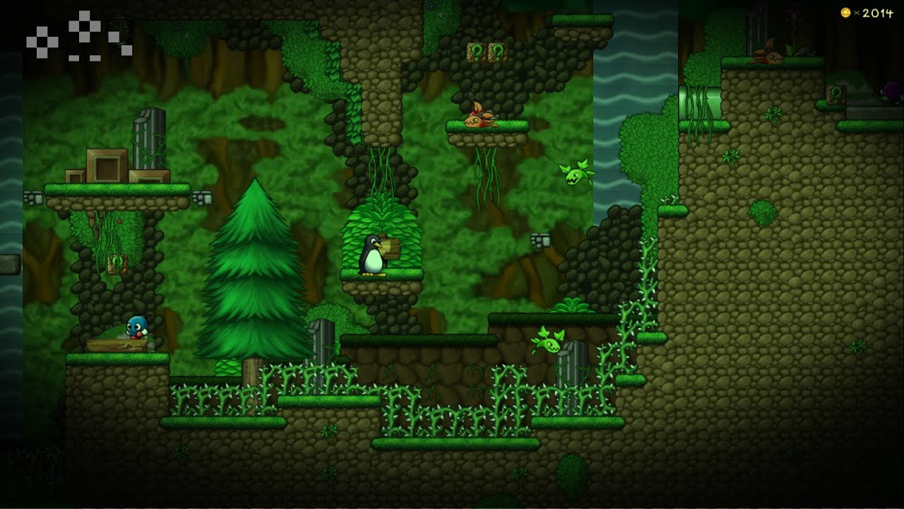 A maze in the middle of forest / SuperTux 0.6.3 level -By me