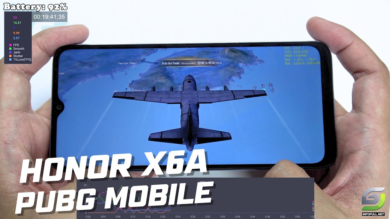 Honor X6a test game PUBG Mobile | Helio G36