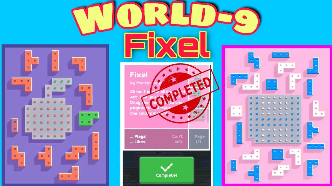 🔴Fancade🔴|| World 9 || Fixel level 18,19,20,21 ||completed||Arpit Guru