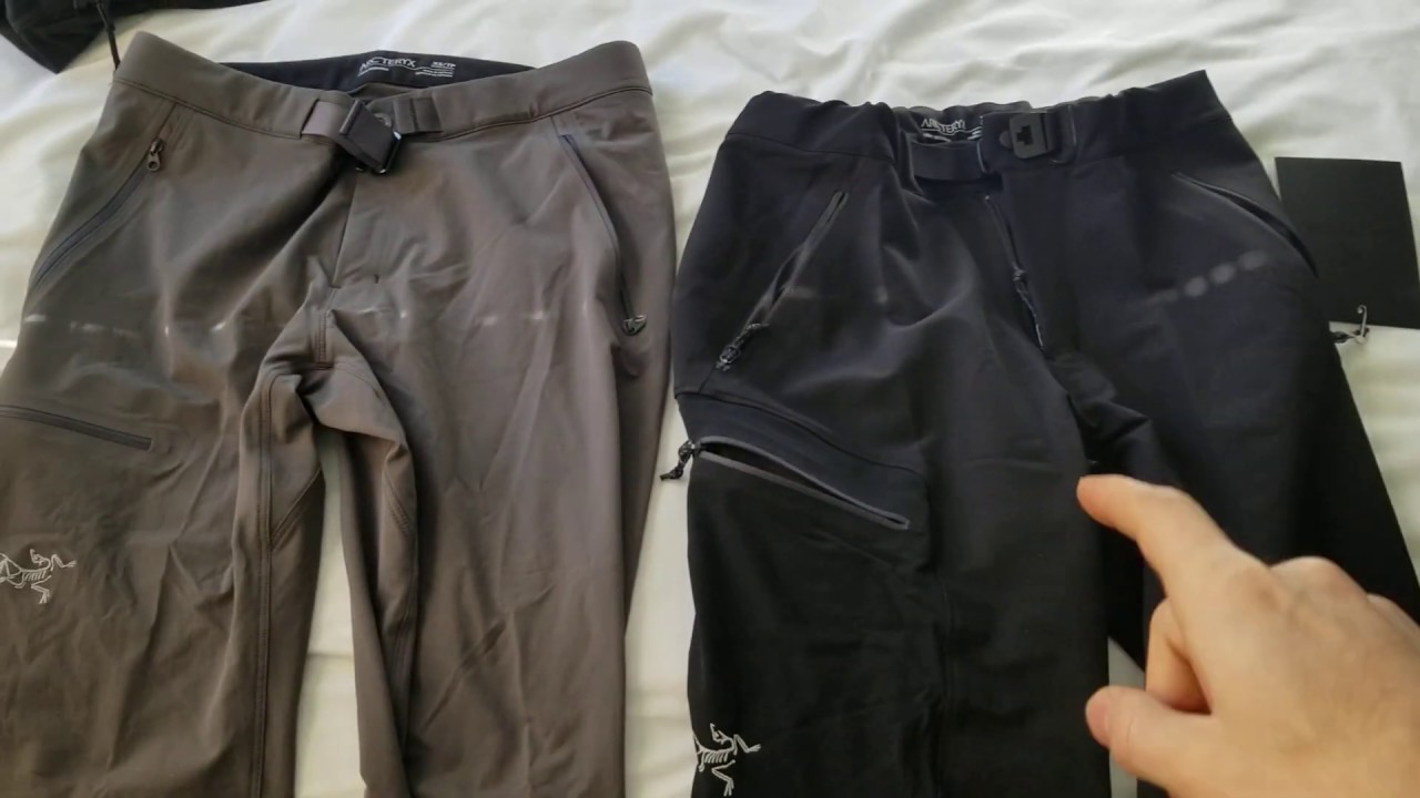 Arc'teryx Gamma AR and Gamma LT Pants Side by Side
