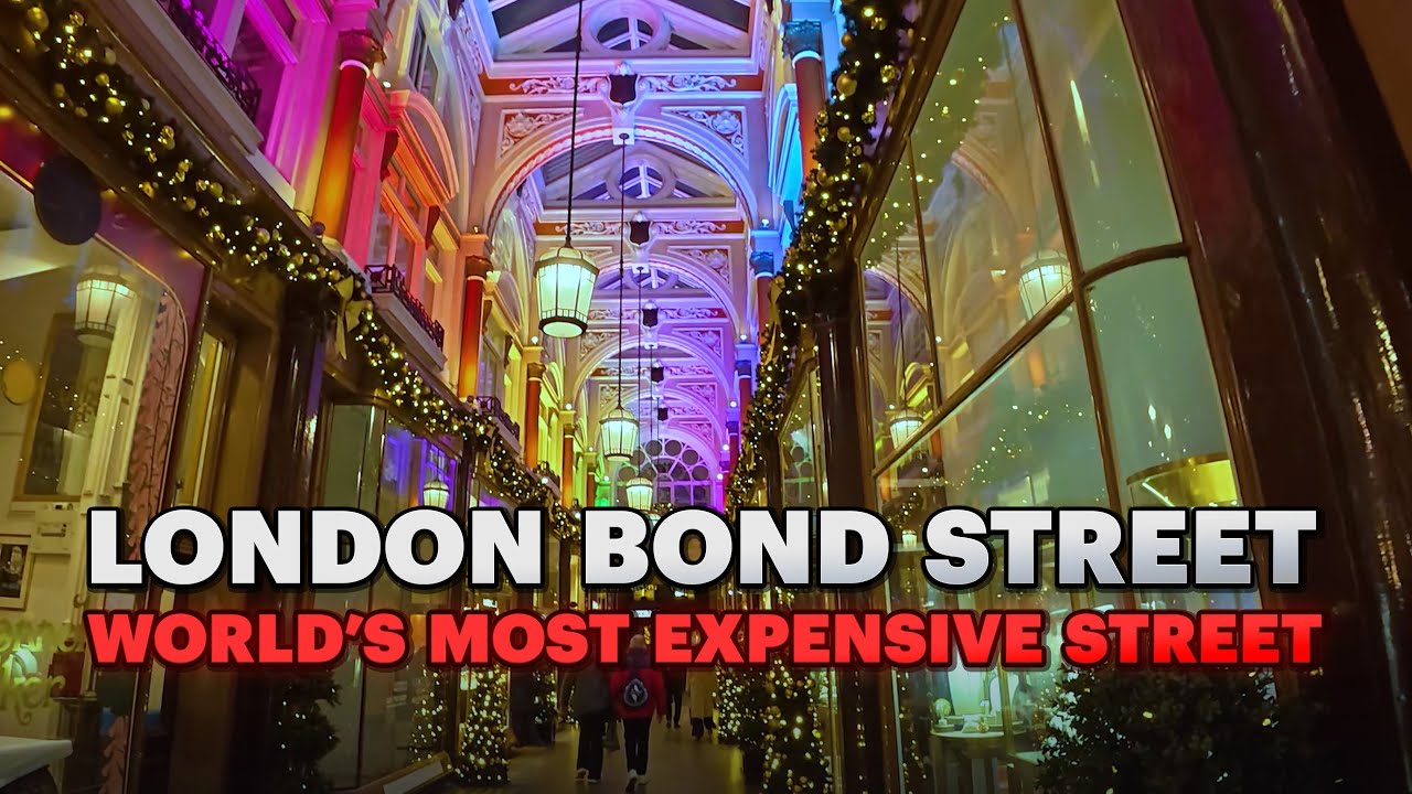 London Bond street walk through world most luxury brands in the best time of year