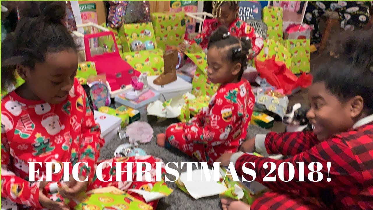 EPIC CHRISTMAS MORNING! OPENING 100 PRESENTS | NO PRESENTS