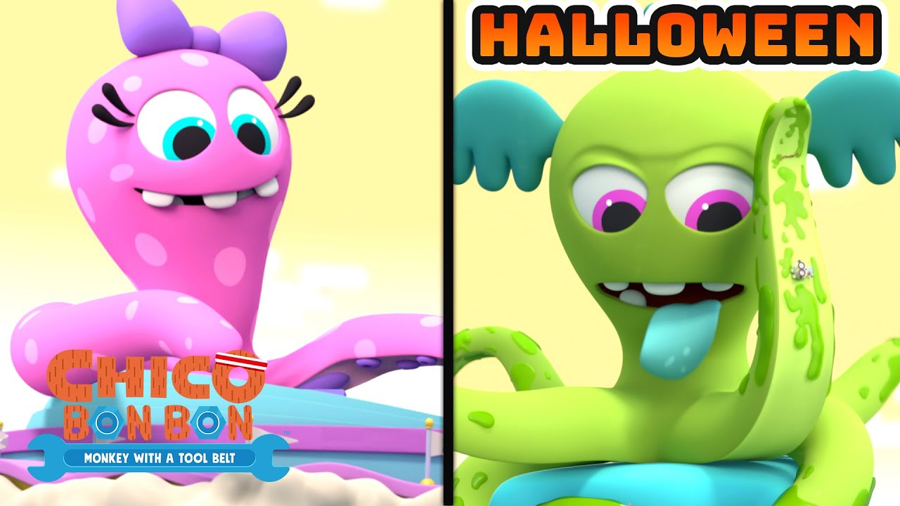 #Halloween 🎃 Chico Bon Bon - Giant Slimy Monsters | Compilation | @Kidzuko