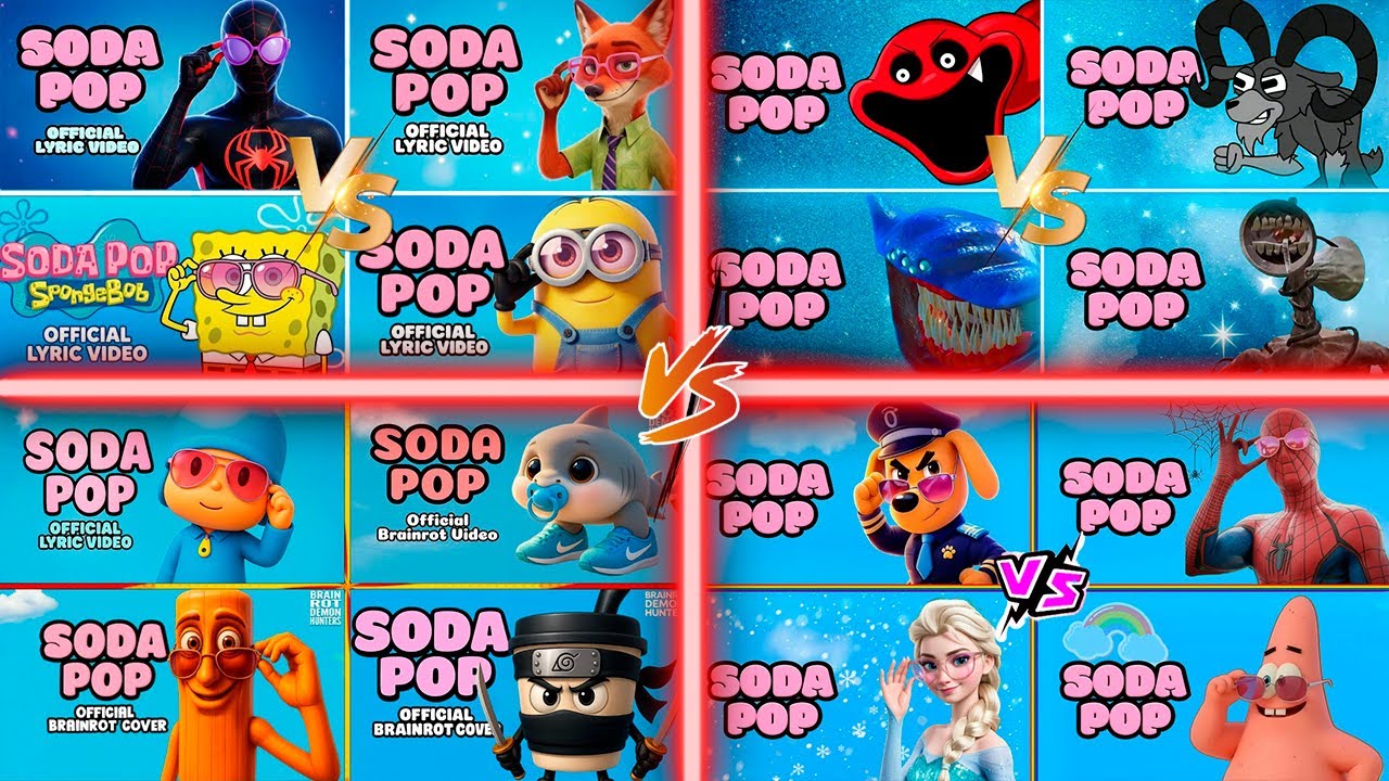THE LION KING 🆚 BLIPPI 🆚 DIANA AND ROMA 🆚 SPONGEBOB PATRICK x SODA POP 🎶🎵 Who Is Best¿ BQ