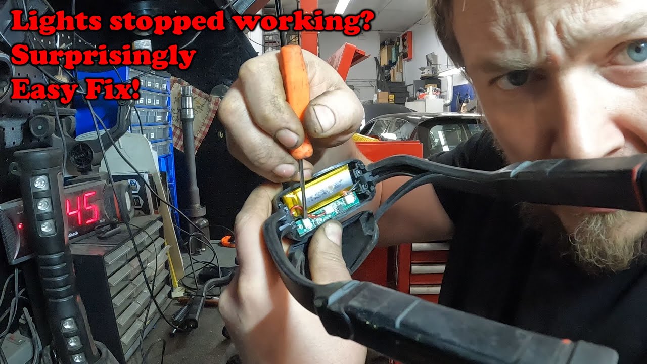 Rechargeable LED work lights stop working? Snap-on neck light won't charge. Don't toss it. Easy Fix!