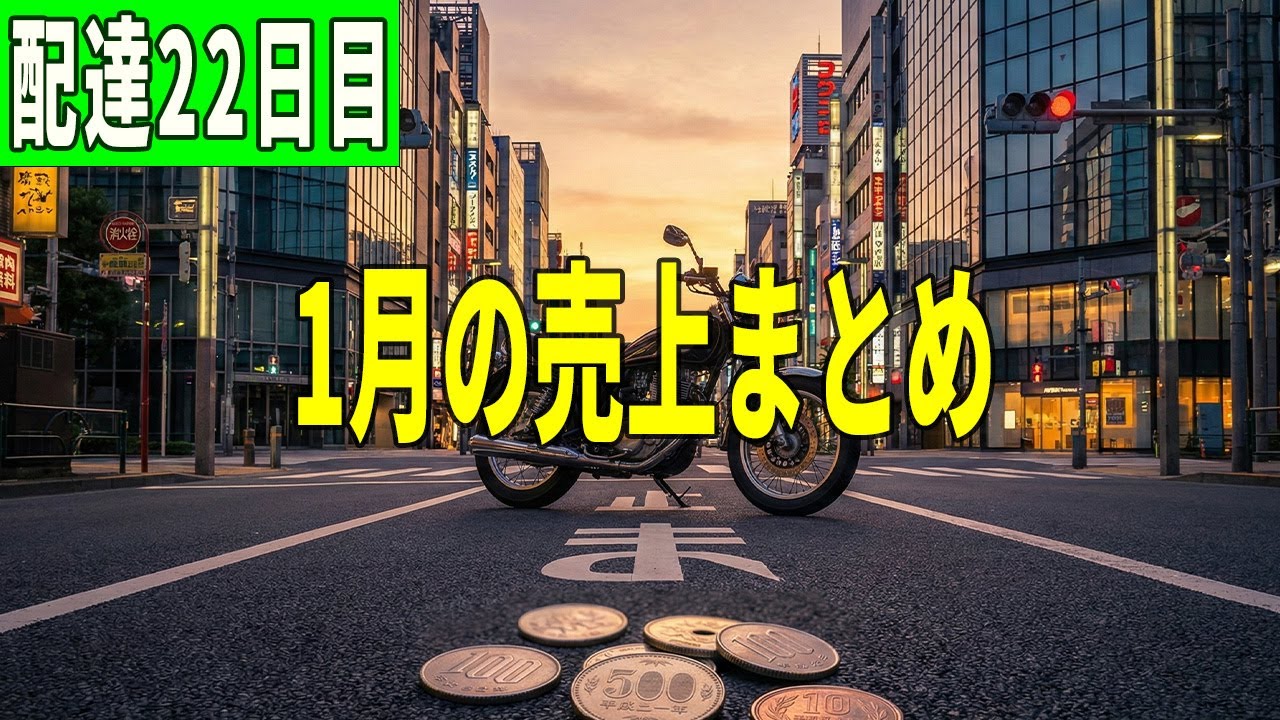 ウーバーイーツ22日目「1月の売上を公開」