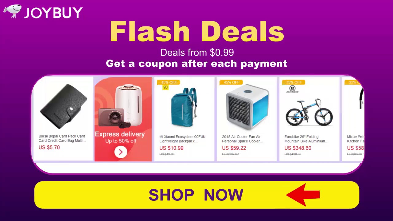 Flash deals on JOYBUY-From $0.99 Free shipping!