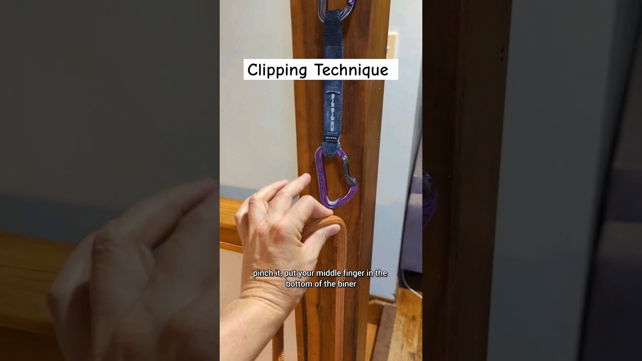 How to clip a quickdraw when lead climbing. 