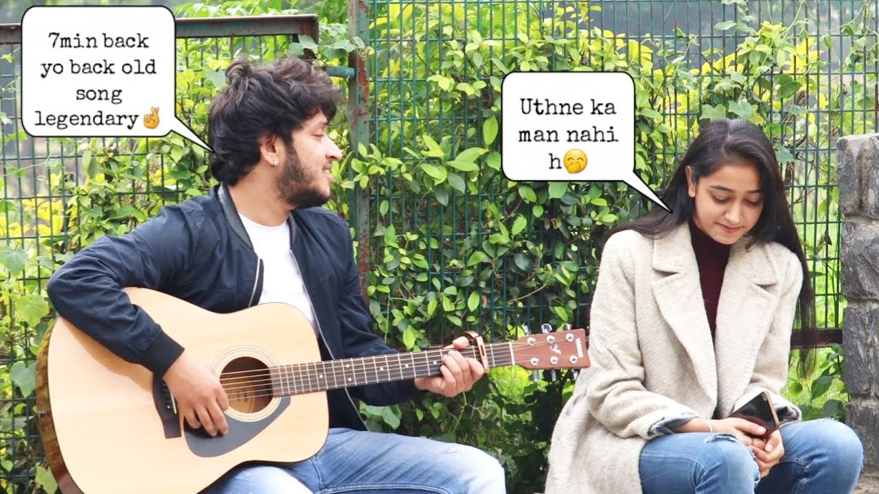 7Min Back to Back Mashup🤞in Public ||Randomly Singing with Innocent girl in Park|| Amazing Rxn By Mk