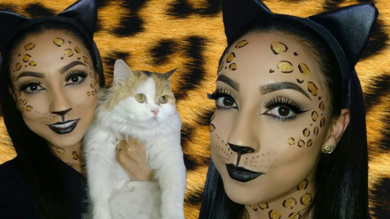 MAQUILLAJE FELINO LEOPARDO | HALLOWEEN ♥♥♥ FELINE MAKEUP | LEOPARD ♥♥♥ Andy Lo
