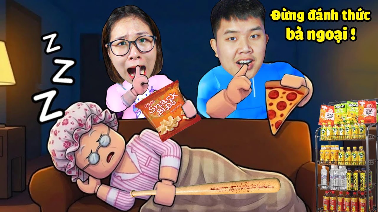 Đừng đánh thức Bà Ngoại hung dữ để lấy trộm đồ ăn vặt !? bqThanh & Ốc Bị Ăn Đòn Khóc Nhè